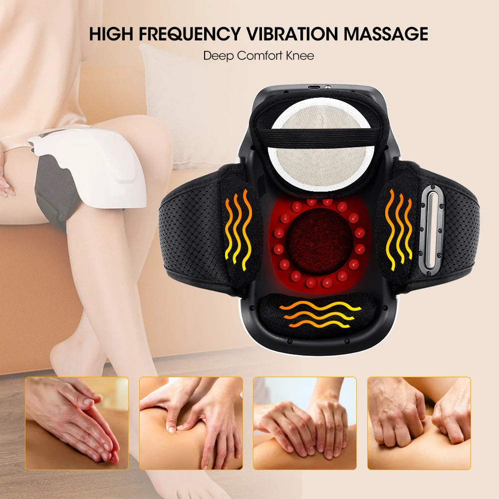 Electric Knee Massager with Heat and Vibration Therapy