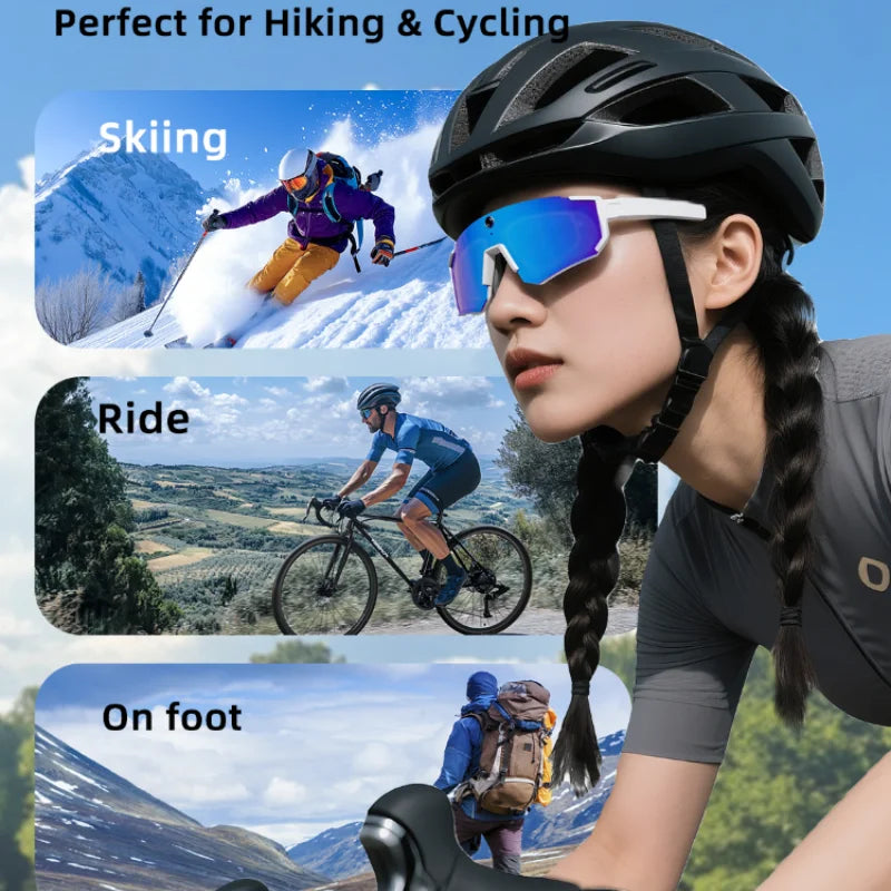 Smart Cycling Sunglasses: 4K Video, UV400 Polarized & AI Voice Assistant