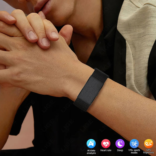 Stealth GPS Health Tracker – No-Screen Minimalist Smart Band with 24H Heart Rate & Blood Oxygen