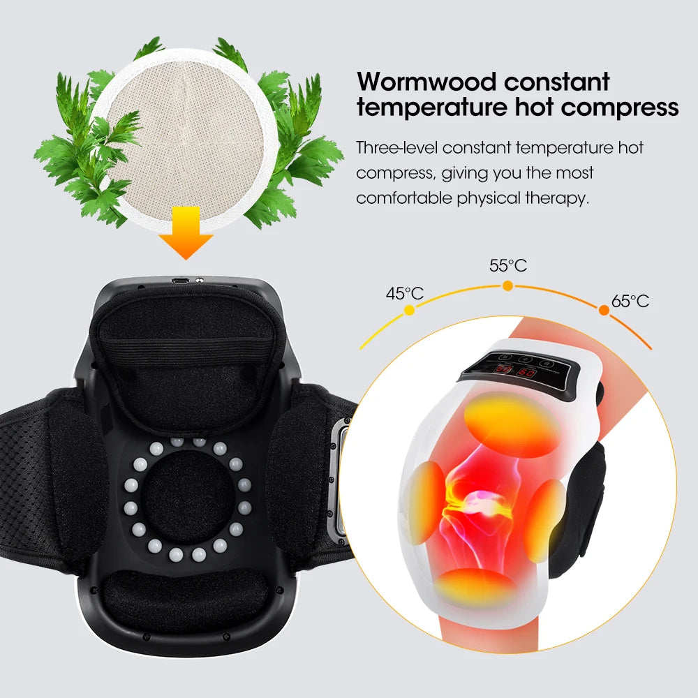 Electric Knee Massager with Heat and Vibration Therapy