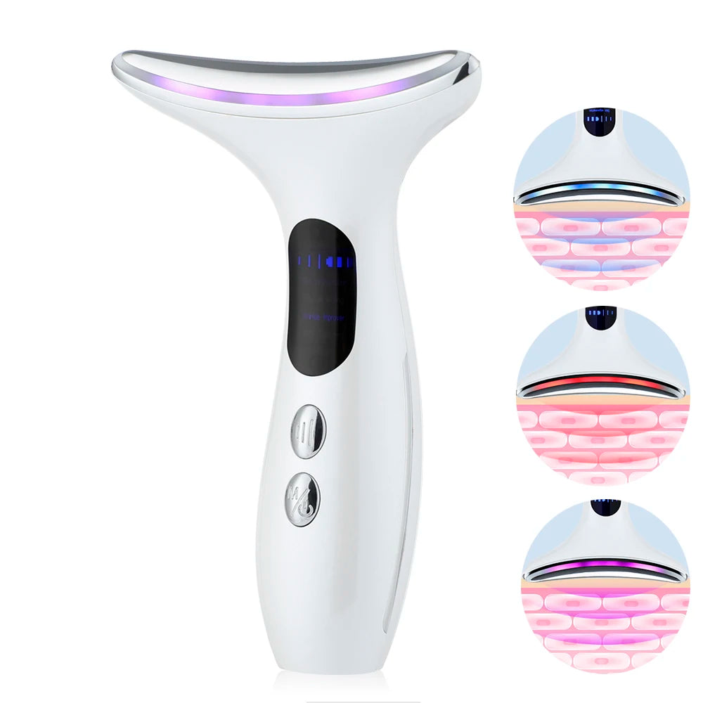 EMS Neck Massager with LED Photon Therapy Anti-Wrinkle Device