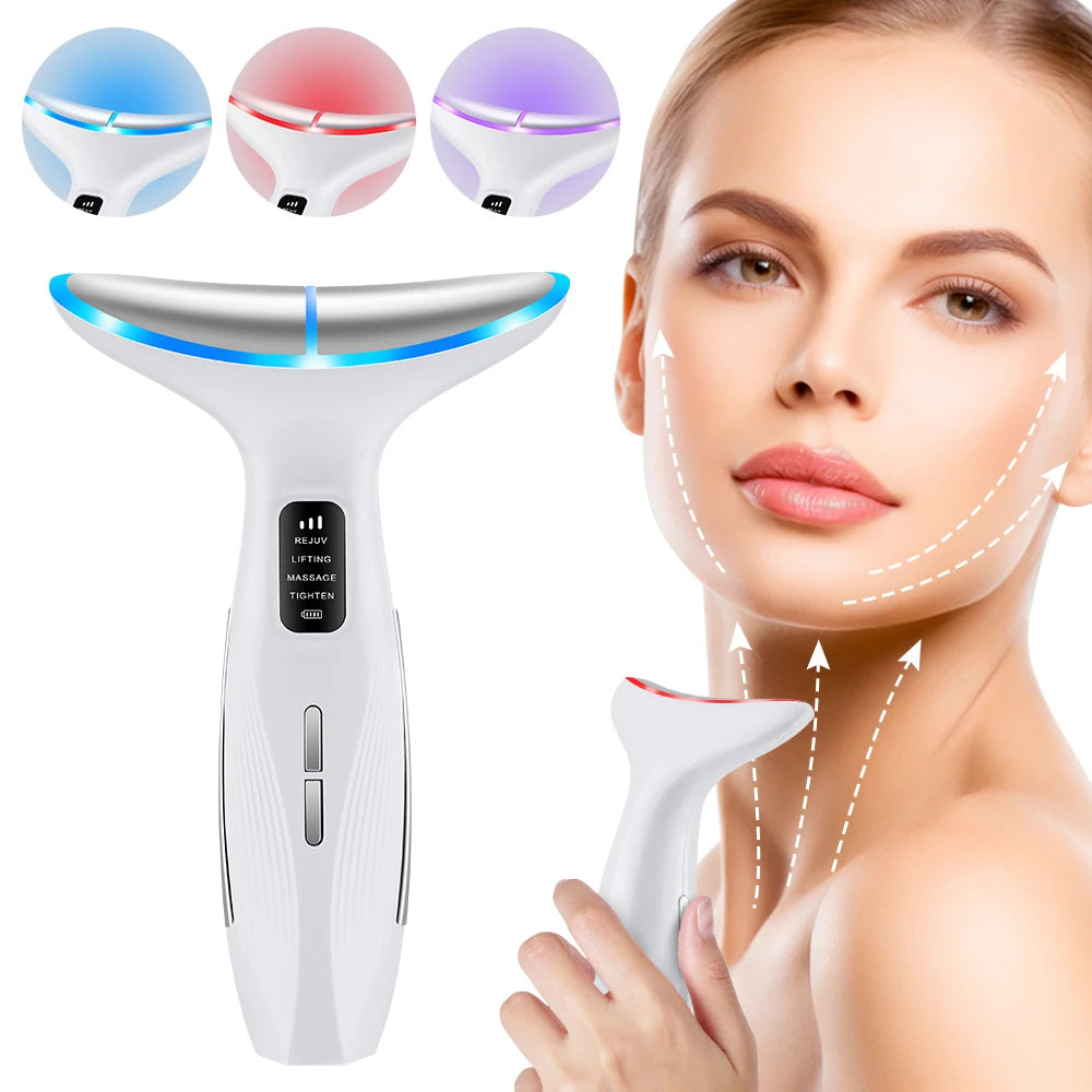 EMS Neck Massager with LED Photon Therapy Anti-Wrinkle Device