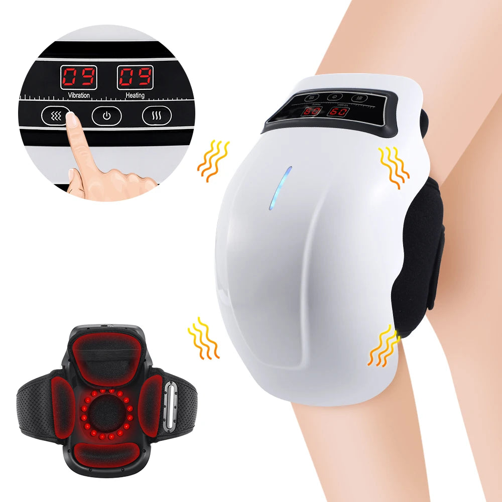 Electric Knee Massager with Heat and Vibration Therapy
