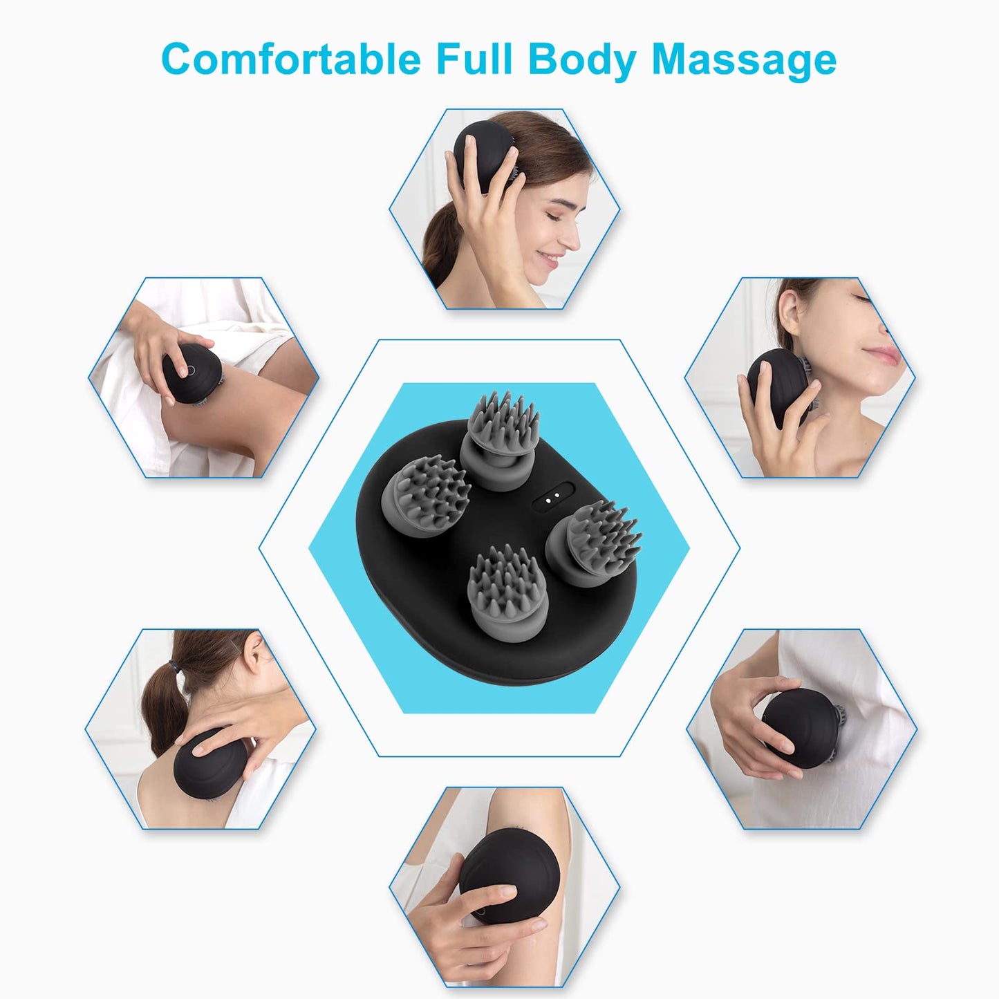 Smart Scalp Massager | Waterproof 4D Head Spa for Stress Relief & Hair Growth